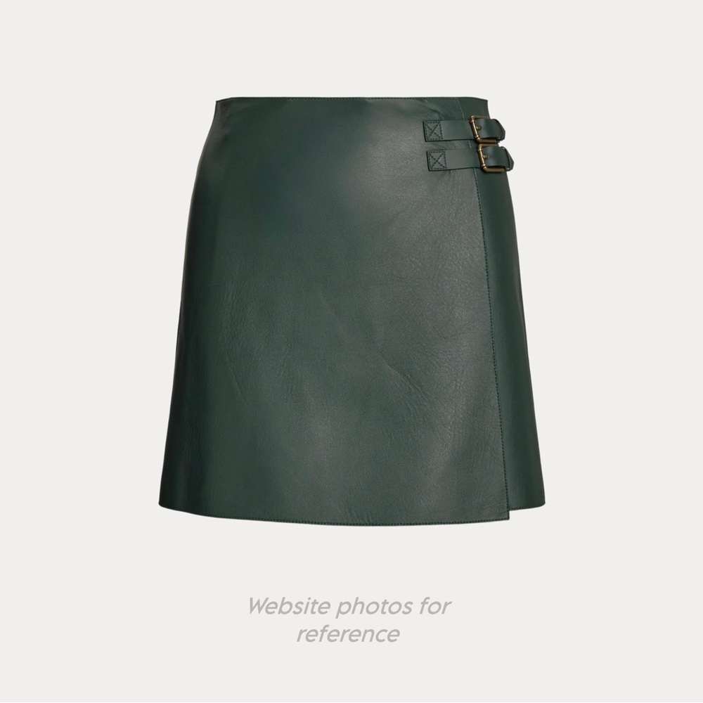 Ralph Lauren Collection Kyler Lambskin Miniskirt